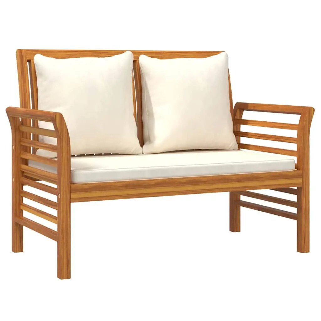Garden Lounge Set 2 Piece Outdoor Furniture with Cushions Solid Wood Brown