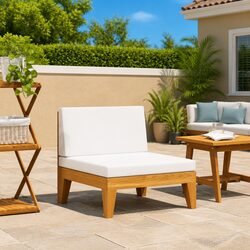 Outdoor Middle Seat with Cushions