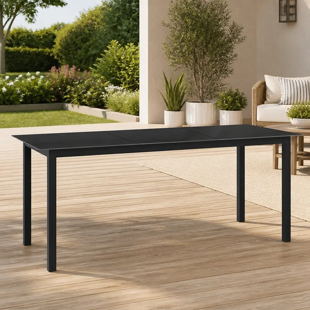 Garden Dining Table in Black