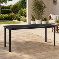 Compact and Modern Garden Dining Table in Black