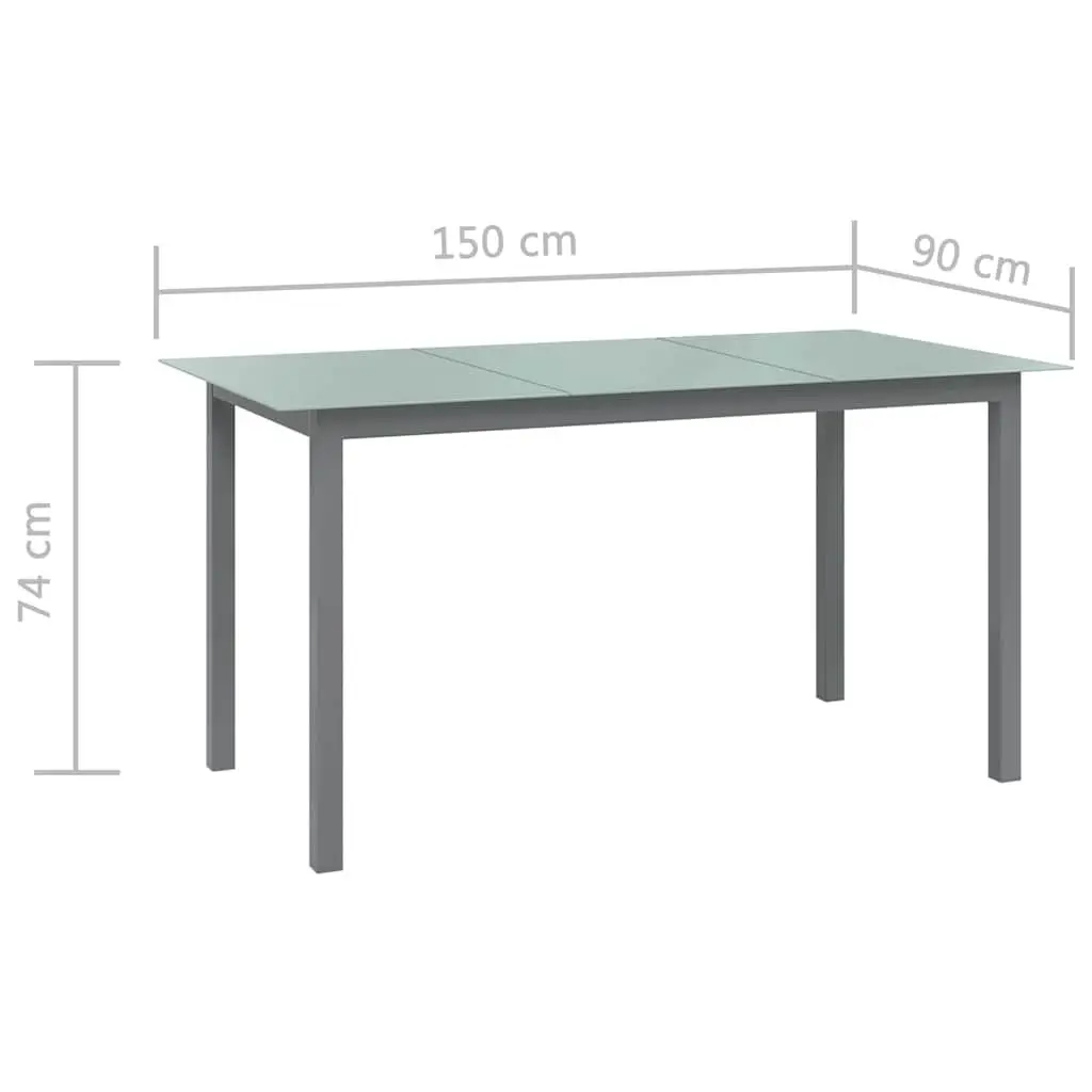 Grey Outdoor Dining Table
