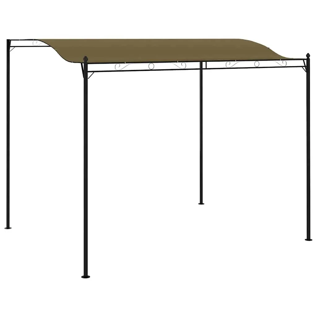 Sunshade Awning Taupe 3x2.4 m Steel Frame Polyester Canopy Outdoor Garden Shelter