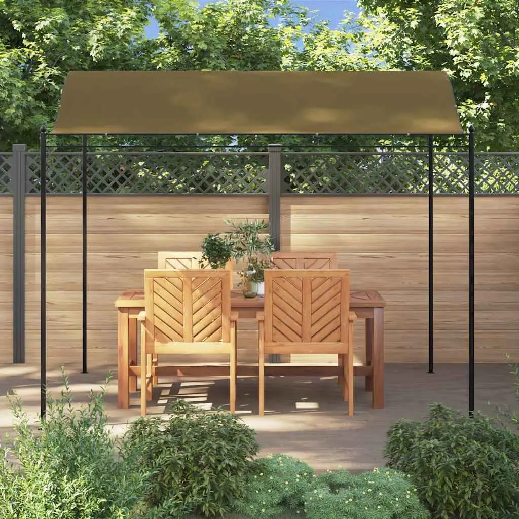 Sunshade Awning Taupe 3x2.4 m Steel Frame Polyester Canopy Outdoor Garden Shelter