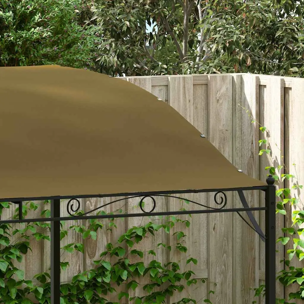 Sunshade Awning Taupe 3x2.4 m Steel Frame Polyester Canopy Outdoor Garden Shelter