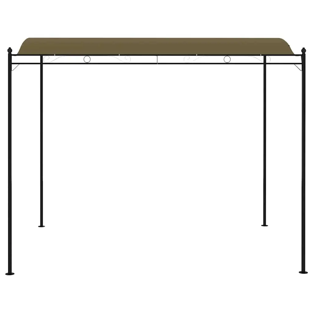 Sunshade Awning Taupe 3x2.4 m Steel Frame Polyester Canopy Outdoor Garden Shelter
