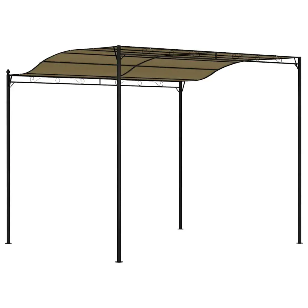 Sunshade Awning Taupe 3x2.4 m Steel Frame Polyester Canopy Outdoor Garden Shelter