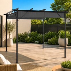 Compact 3x3m Pergola with Easy-Adjust Roof