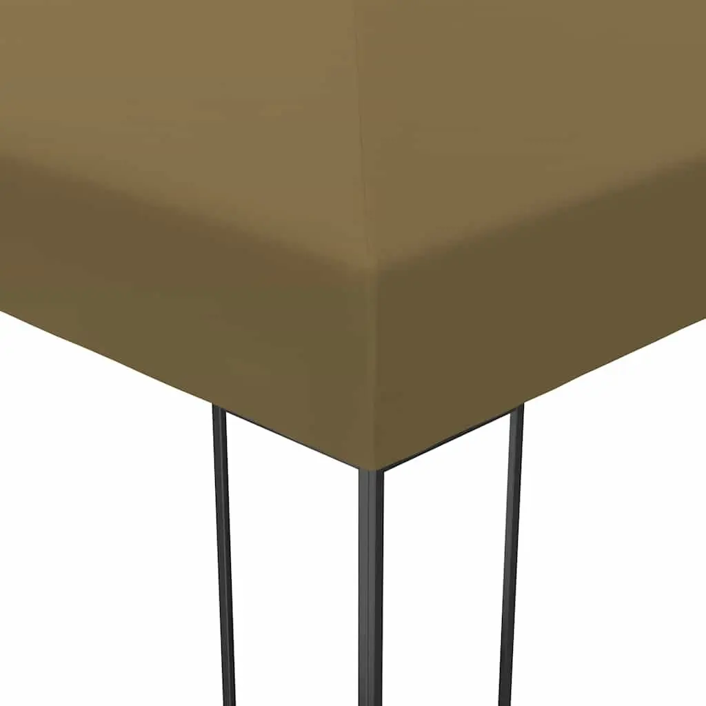 Gazebo Taupe 3x4 m Vented Roof Outdoor Canopy Shade Structure Steel Frame