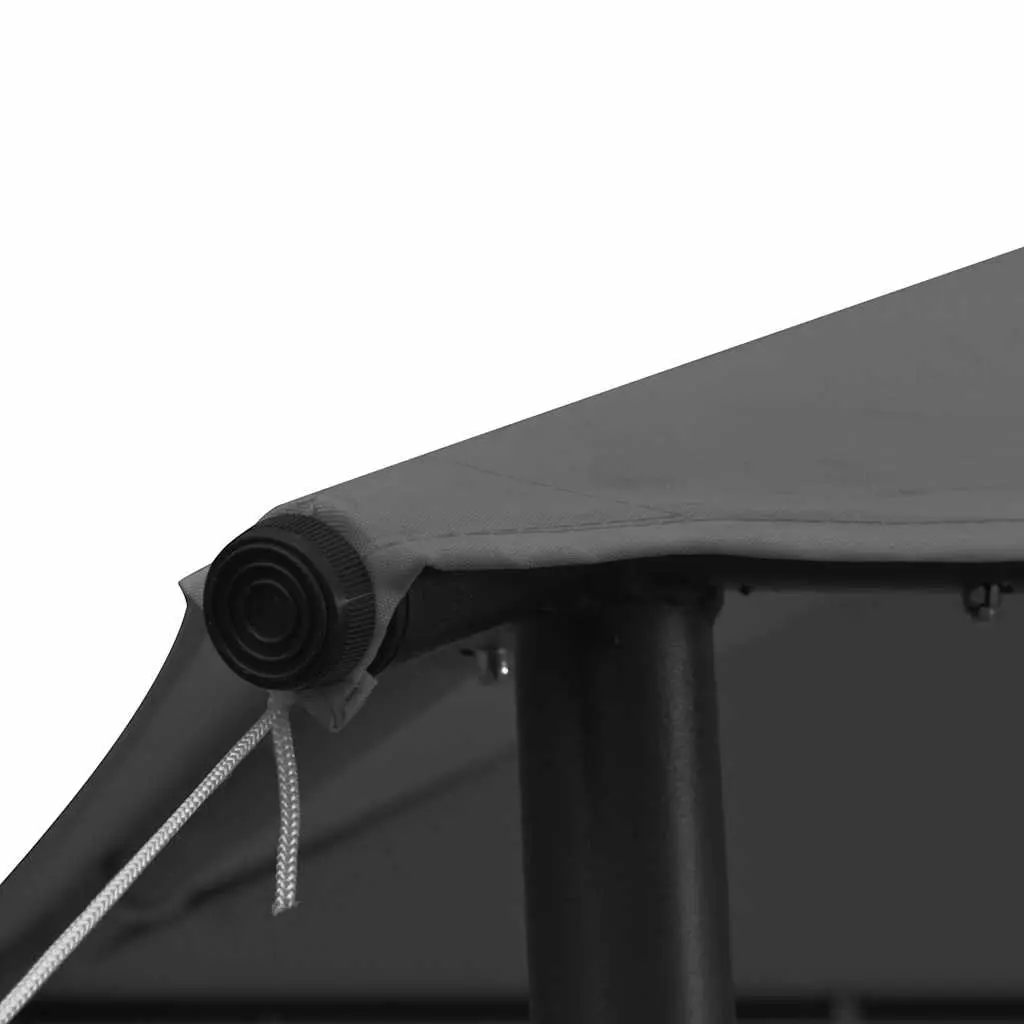 Gazebo Anthracite 3x3m Outdoor Canopy Shelter Durable Steel Frame UV Resistant Fabric
