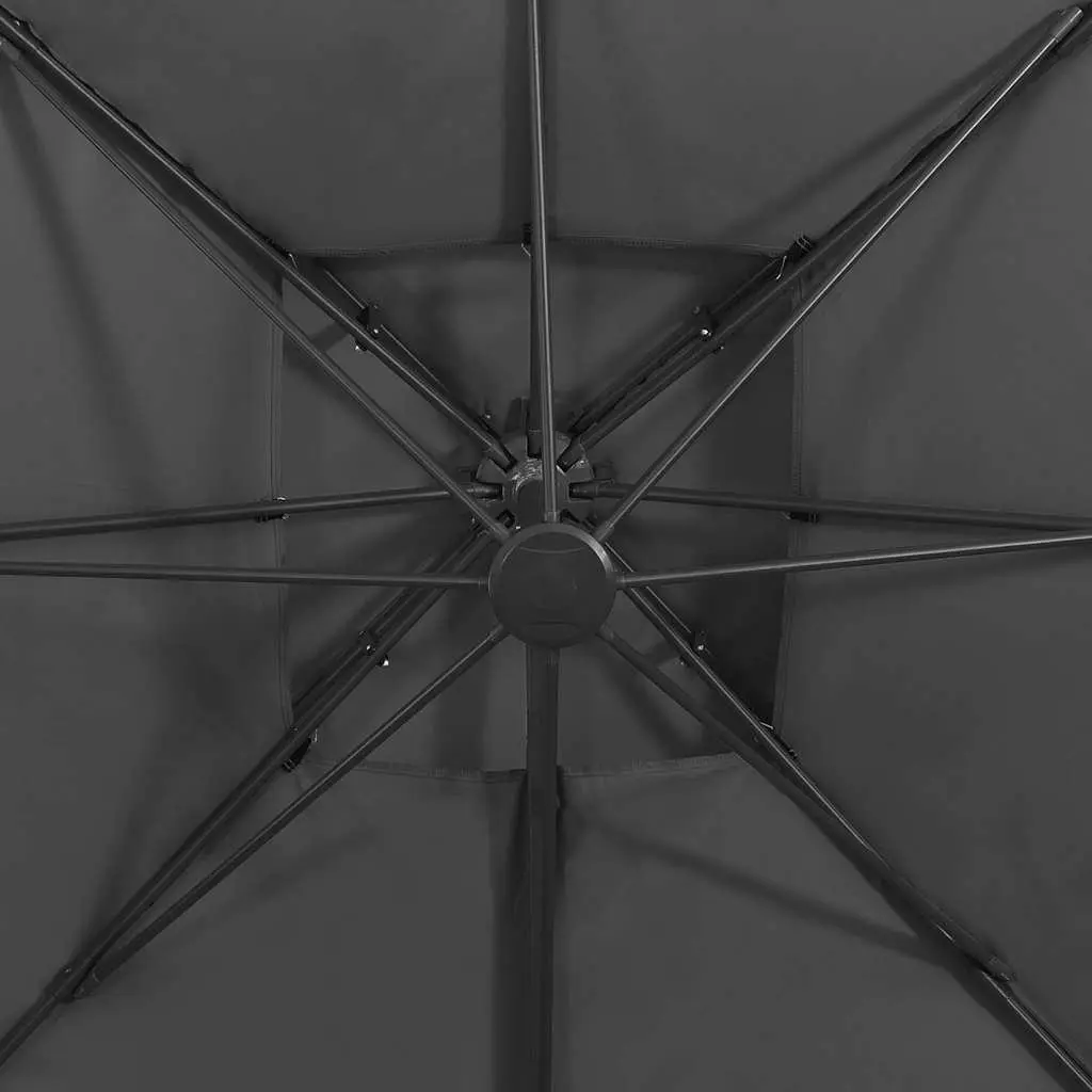 Cantilever Garden Parasol Anthracite 300x300 cm UV Protective Easy Open Crank Mechanism