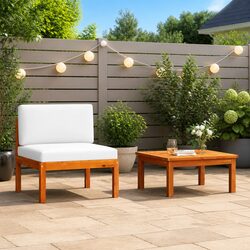 2 Piece Garden Lounge Set with Comfy Cushions