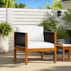 Wooden Garden Chair with Cushion for Comfort