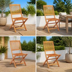 Folding Chairs Set of 4, Perfect for Outdoor Dining