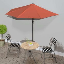 Half Round Parasol: Easy Operation, UV Protection, Stylish Design