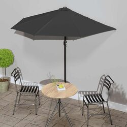 Half Round Balcony Parasol with Easy Crank Operation