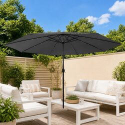 Compact Garden Parasol with LED Lighting