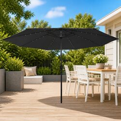 400cm Garden Parasol with LED Lighting Options