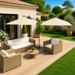 Double Garden Parasol: Practical Shade Solution