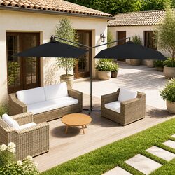 Double Garden Parasol - A Stylish Shade Solution for Your Patio