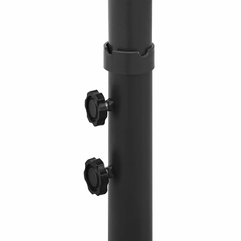 Double Garden Parasol Outdoor Sunshade Patio Umbrella Steel Pole Black 600x300cm
