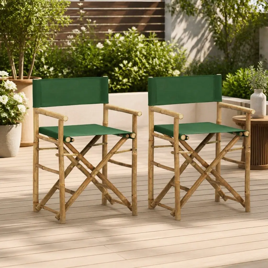 Green Bamboo Folding Chairs