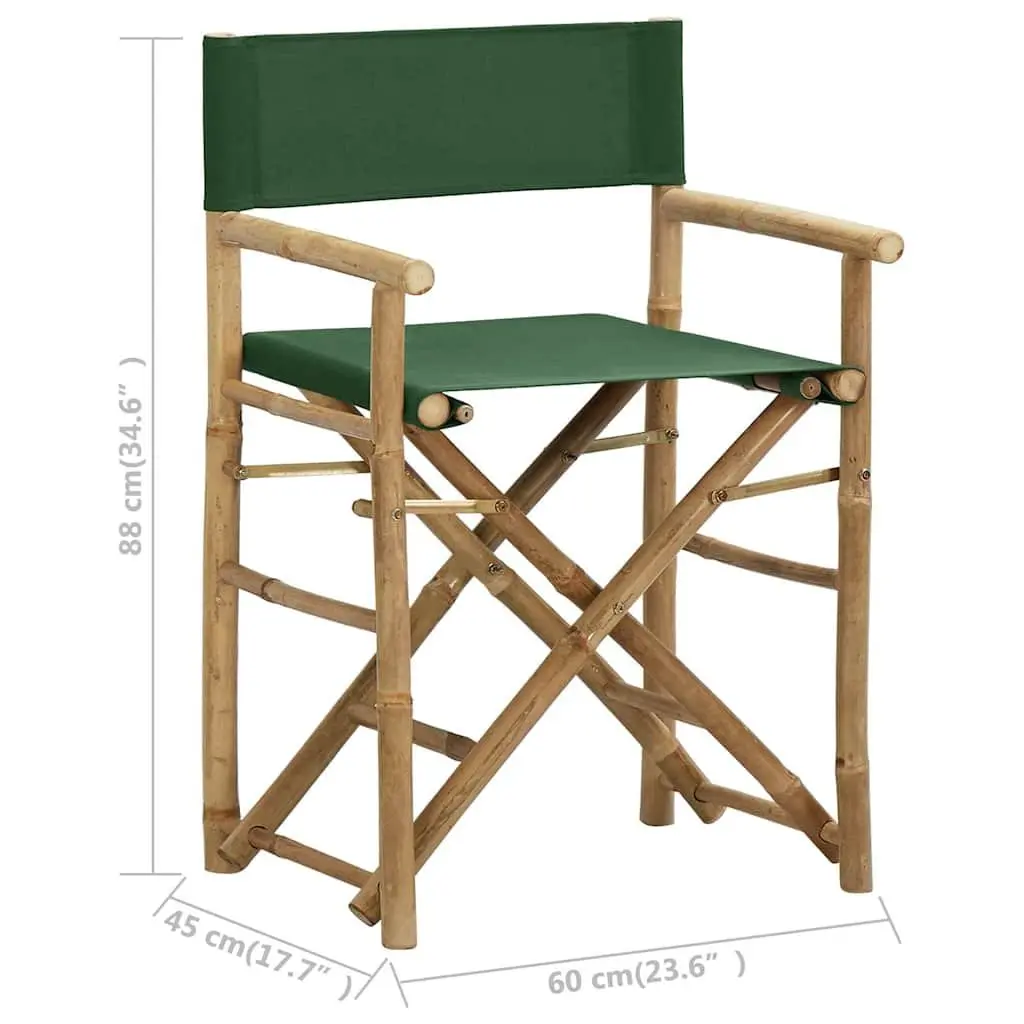Green Bamboo Folding Chairs