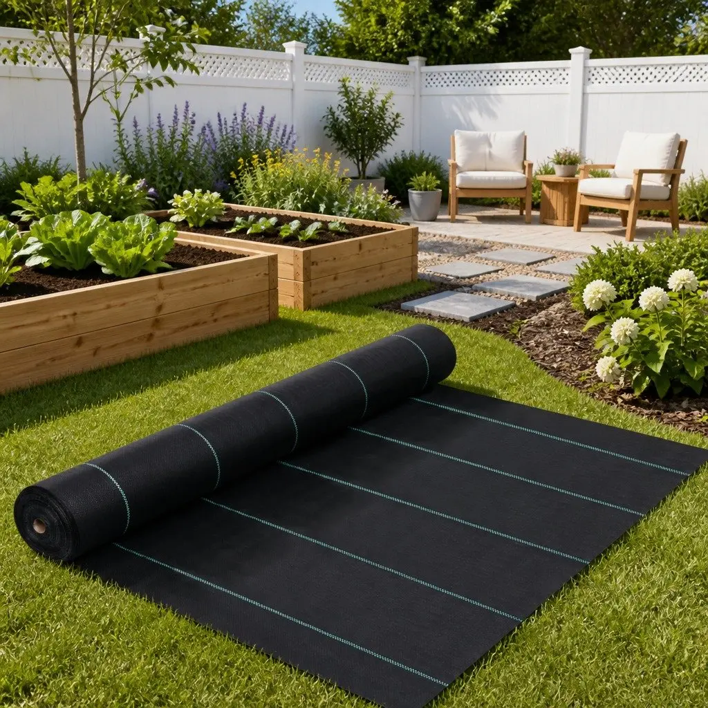 Weed Control Ground Cover Mat Black 1x25m Landscape Fabric Membrane