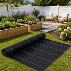 Weed Control Mat in Black 1m x 25m