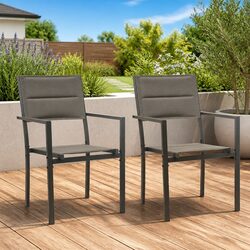 Chic and Stackable Outdoor Garden Chairs 2pc Set