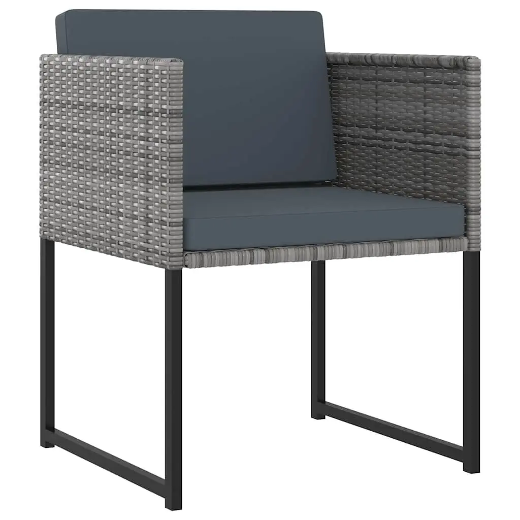 Garden Dining Set Grey 11 Piece Outdoor Patio Furniture Poly Rattan Cushions