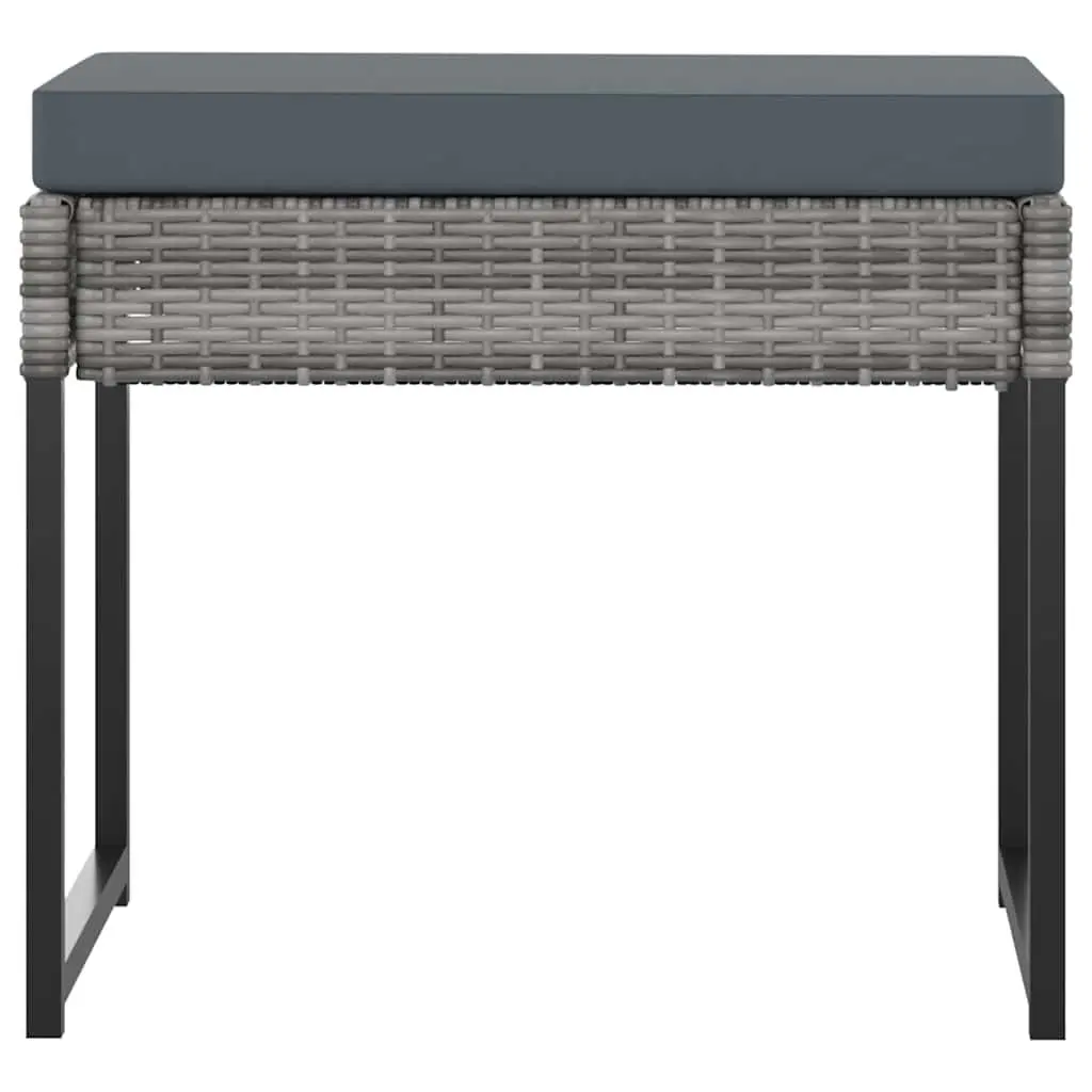 Garden Dining Set Grey 11 Piece Outdoor Patio Furniture Poly Rattan Cushions
