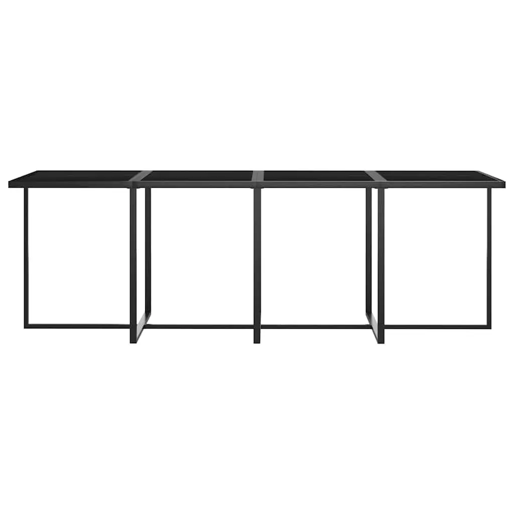 Outdoor Dining Set 9 Piece Patio Garden Furniture with Cushions Grey Rattan