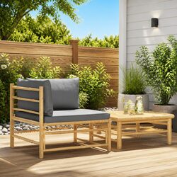2-Piece Outdoor Lounge Set with Cushions