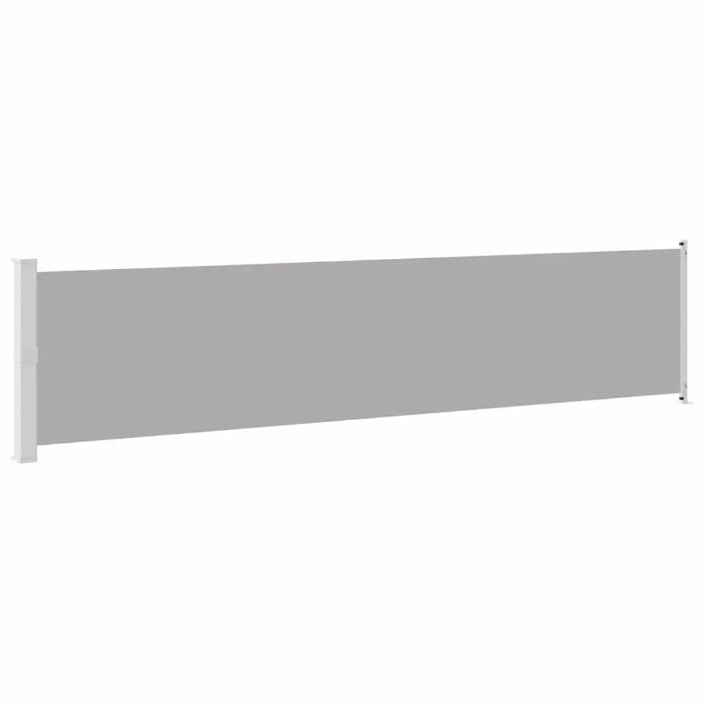 Retractable Side Awning Grey 140x600cm Outdoor Privacy Screen UV Resistant Water Resistant Tear Resistant