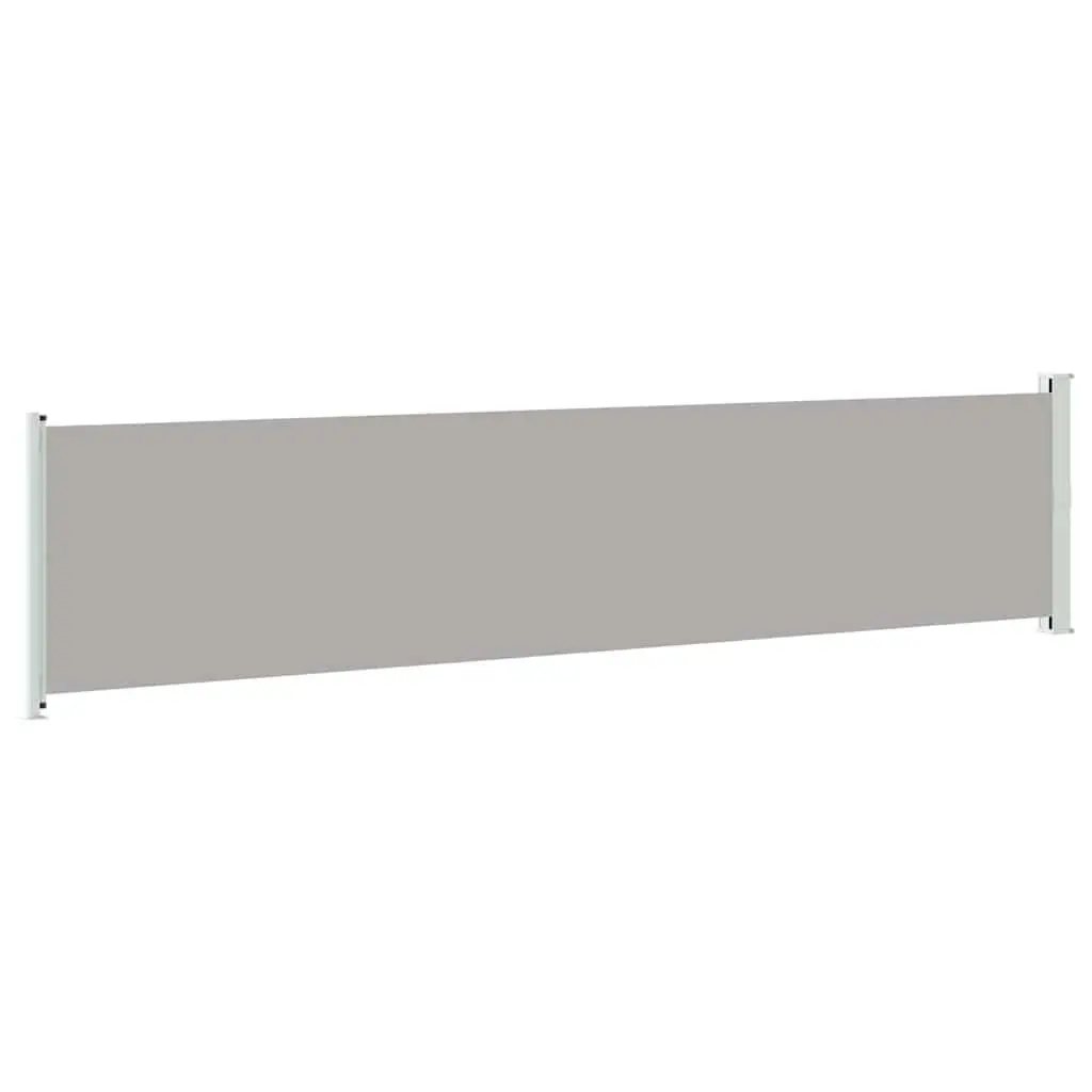 Retractable Side Awning Grey 140x600cm Outdoor Privacy Screen UV Resistant Water Resistant Tear Resistant