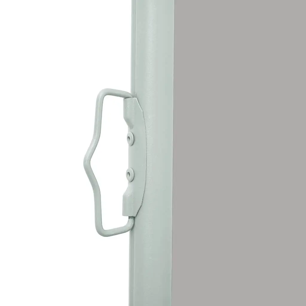 Retractable Side Awning Grey 600x160cm UV-resistant Water-resistant Tear-resistant Automatic Roll-back Function