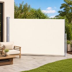 Compact Retractable Side Awning 200x500cm in Cream