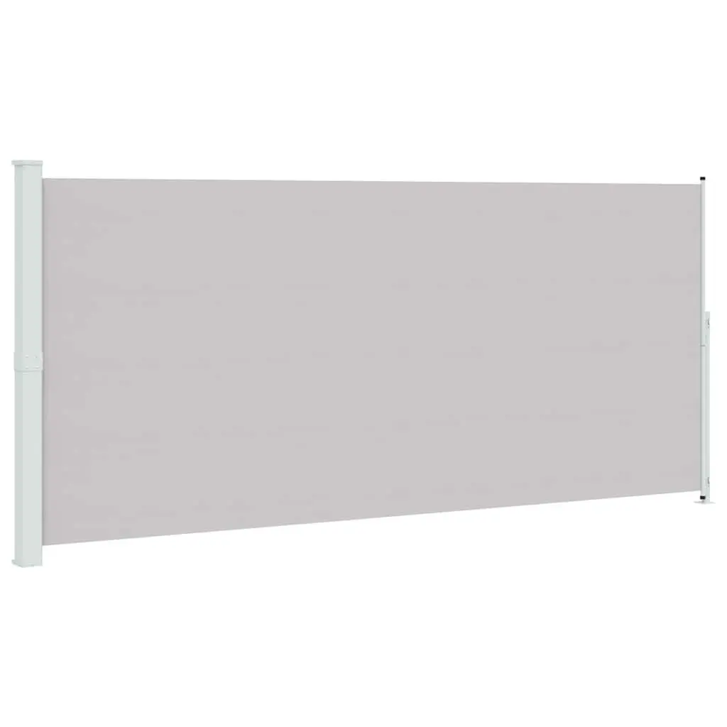 Patio Retractable Side Awning 220x500cm Grey Outdoor Sunshade Screen
