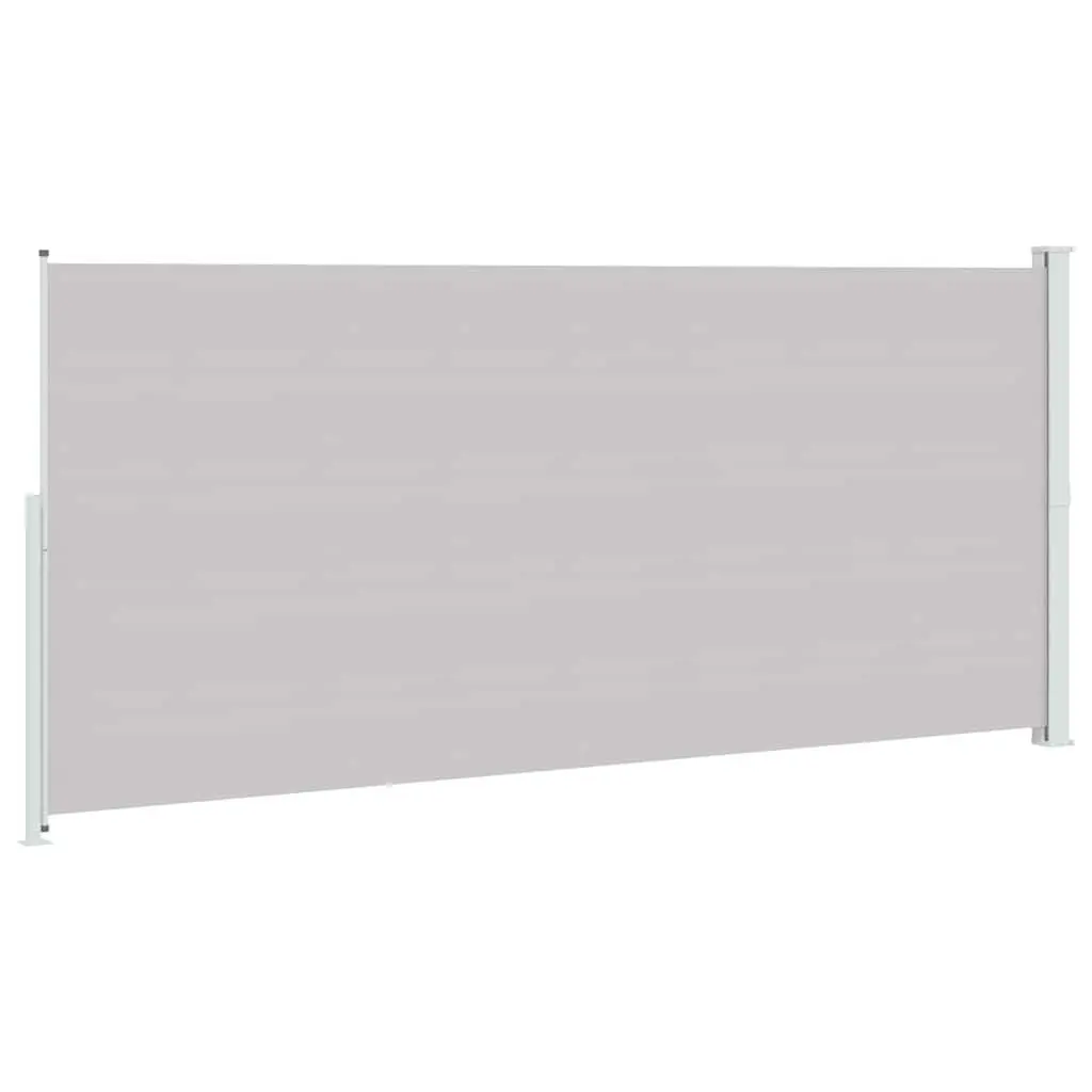 Patio Retractable Side Awning 220x500cm Grey Outdoor Sunshade Screen