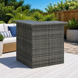 Grey Corner Bar Table: Lightweight and Functional