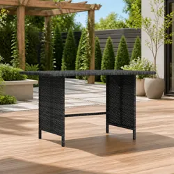 Grey Poly Rattan Table