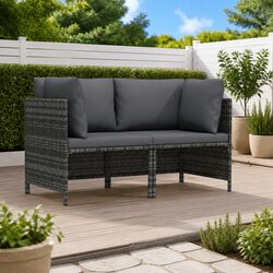 2-Seater Garden Sofa with Cushions