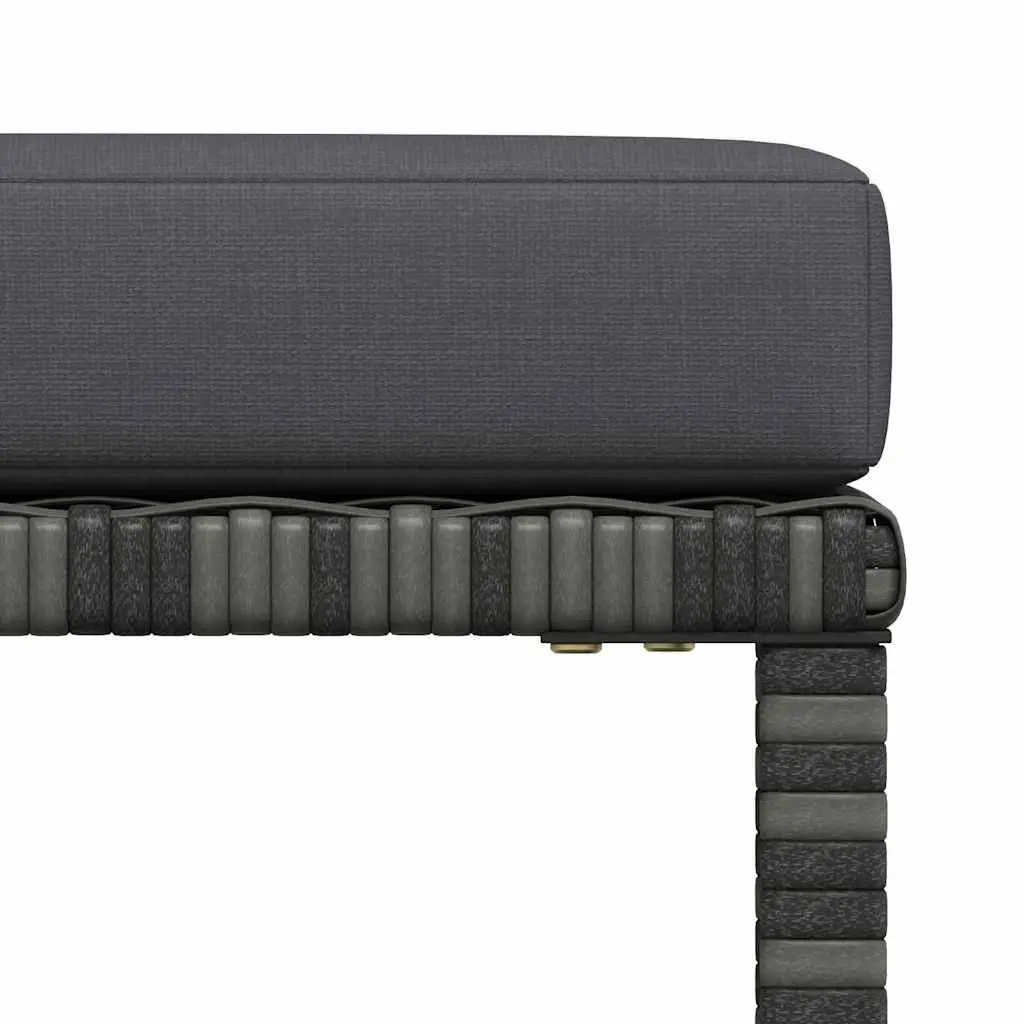 Garden Lounge Set Grey 4 Piece Outdoor Patio Sofa Set with Cushions Weather-resistant Poly Rattan
