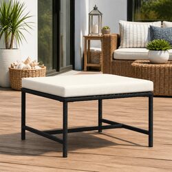 Concise Outdoor Sectional Footrest Ottoman with Cushion