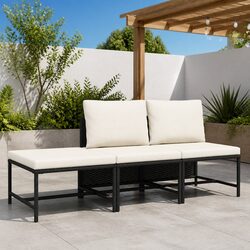 Compact and Stylish 3-Piece Outdoor Sectional Sofa Set
