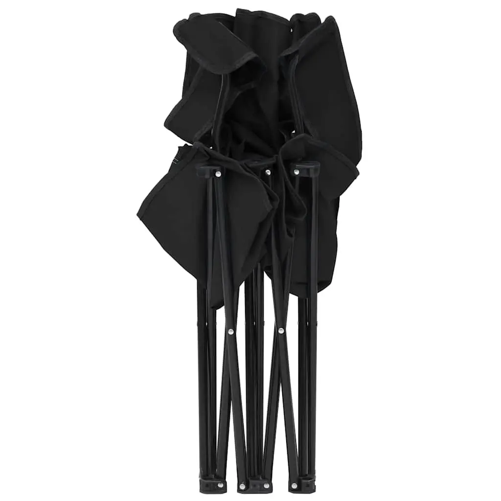 2-Seater Foldable Camping Chair Outdoor Portable Folding Double Seat Black