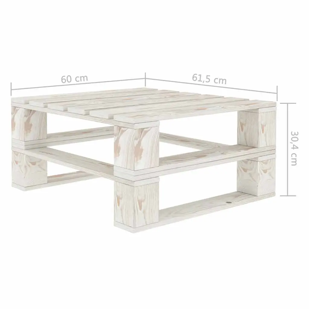 Pallet Table White Wood Outdoor Furniture Garden Bench Seating Lounger