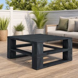 Garden Pallet Table Grey Wooden Outdoor Furniture Patio Seating Living Area
