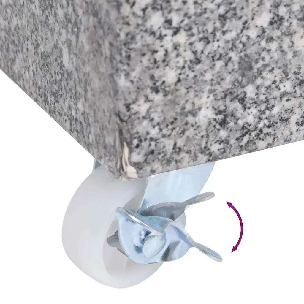 Outdoor Umbrella Base Grey Granite Heavy Duty Parasol Holder