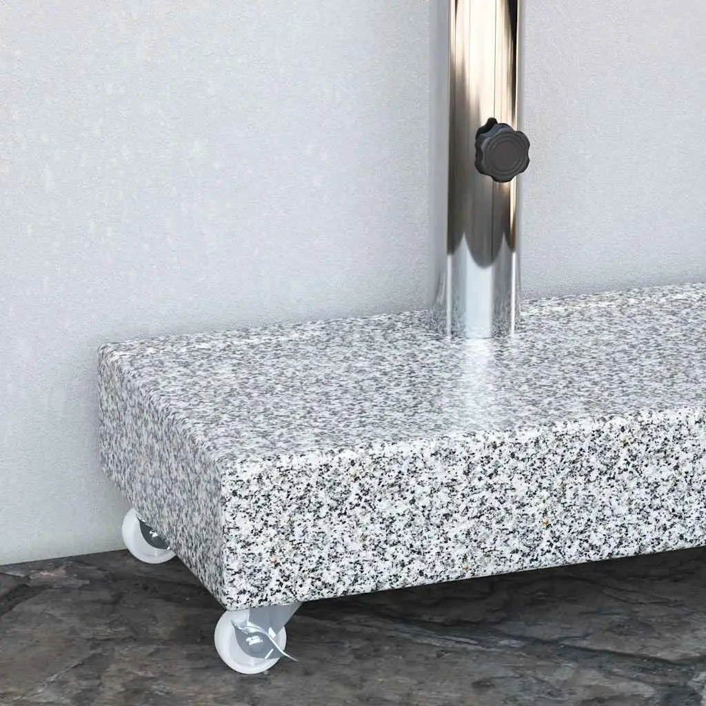 Outdoor Umbrella Base Grey Granite Heavy Duty Parasol Holder